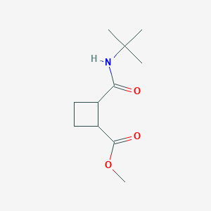 molecular formula C11H19NO3 B7225095 Methyl 2-(tert-butylcarbamoyl)cyclobutane-1-carboxylate 