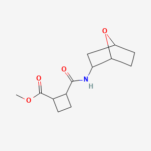 molecular formula C13H19NO4 B7225736 Methyl 2-(7-oxabicyclo[2.2.1]heptan-2-ylcarbamoyl)cyclobutane-1-carboxylate 