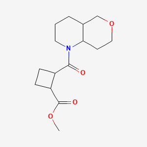 molecular formula C15H23NO4 B7225743 Methyl 2-(2,3,4,4a,5,7,8,8a-octahydropyrano[4,3-b]pyridine-1-carbonyl)cyclobutane-1-carboxylate 