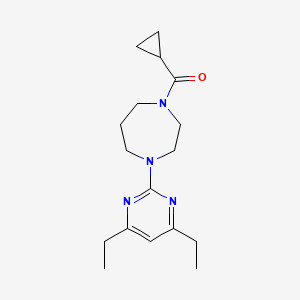 molecular formula C17H26N4O B7226670 Cyclopropyl-[4-(4,6-diethylpyrimidin-2-yl)-1,4-diazepan-1-yl]methanone 