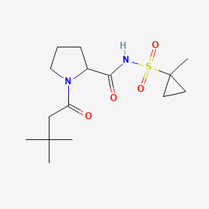 1-(3,3-dimethylbutanoyl)-N-(1-methylcyclopropyl)sulfonylpyrrolidine-2-carboxamide