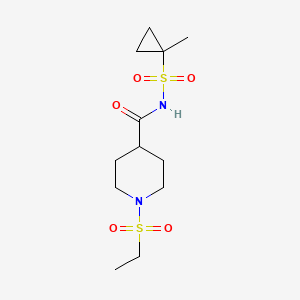 1-ethylsulfonyl-N-(1-methylcyclopropyl)sulfonylpiperidine-4-carboxamide