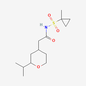 N-(1-methylcyclopropyl)sulfonyl-2-(2-propan-2-yloxan-4-yl)acetamide