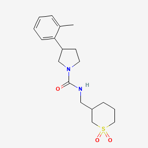 N-[(1,1-dioxothian-3-yl)methyl]-3-(2-methylphenyl)pyrrolidine-1-carboxamide