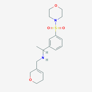 N-(3,6-dihydro-2H-pyran-5-ylmethyl)-1-(3-morpholin-4-ylsulfonylphenyl)ethanamine