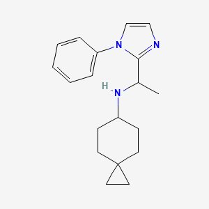 N-[1-(1-phenylimidazol-2-yl)ethyl]spiro[2.5]octan-6-amine