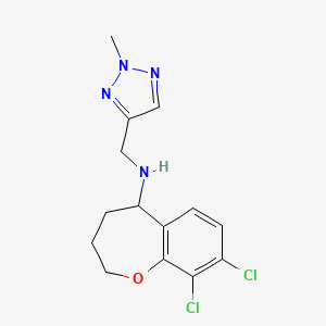 8,9-dichloro-N-[(2-methyltriazol-4-yl)methyl]-2,3,4,5-tetrahydro-1-benzoxepin-5-amine