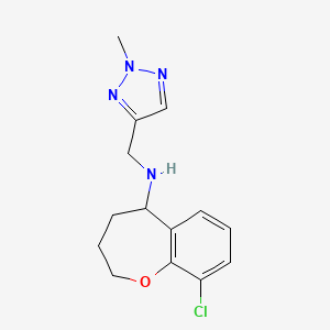 9-chloro-N-[(2-methyltriazol-4-yl)methyl]-2,3,4,5-tetrahydro-1-benzoxepin-5-amine