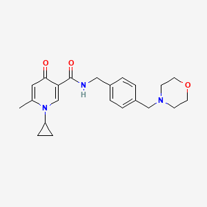 1-cyclopropyl-6-methyl-N-[[4-(morpholin-4-ylmethyl)phenyl]methyl]-4-oxopyridine-3-carboxamide