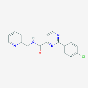 2-(4-chlorophenyl)-N-(pyridin-2-ylmethyl)pyrimidine-4-carboxamide