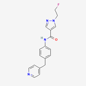 1-(2-fluoroethyl)-N-[4-(pyridin-4-ylmethyl)phenyl]pyrazole-4-carboxamide