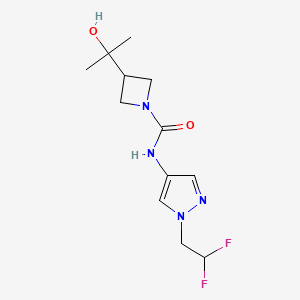 N-[1-(2,2-difluoroethyl)pyrazol-4-yl]-3-(2-hydroxypropan-2-yl)azetidine-1-carboxamide