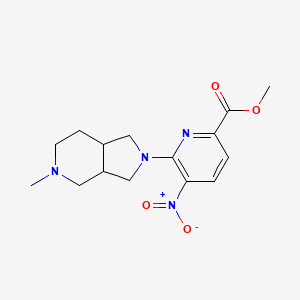 molecular formula C15H20N4O4 B7230629 methyl 6-(5-methyl-3,3a,4,6,7,7a-hexahydro-1H-pyrrolo[3,4-c]pyridin-2-yl)-5-nitropyridine-2-carboxylate 