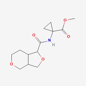 molecular formula C13H19NO5 B7231838 methyl 1-(3,3a,4,6,7,7a-hexahydro-1H-furo[3,4-c]pyran-1-carbonylamino)cyclopropane-1-carboxylate 