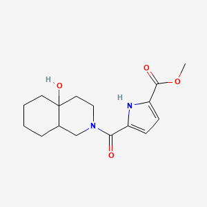 molecular formula C16H22N2O4 B7234141 methyl 5-(4a-hydroxy-1,3,4,5,6,7,8,8a-octahydroisoquinoline-2-carbonyl)-1H-pyrrole-2-carboxylate 