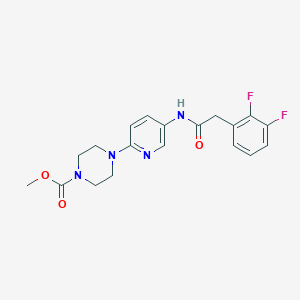 molecular formula C19H20F2N4O3 B7235337 Methyl 4-[5-[[2-(2,3-difluorophenyl)acetyl]amino]pyridin-2-yl]piperazine-1-carboxylate 