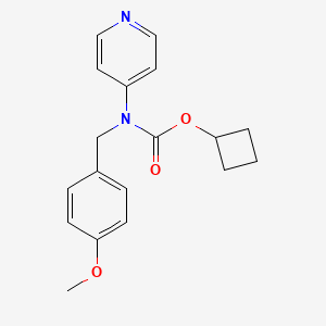 molecular formula C18H20N2O3 B7237905 cyclobutyl N-[(4-methoxyphenyl)methyl]-N-pyridin-4-ylcarbamate 