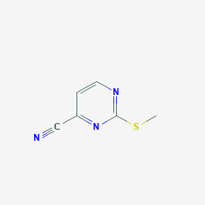 molecular formula C6H5N3S B072386 2-(甲硫基)-4-嘧啶甲腈 CAS No. 1124-75-0
