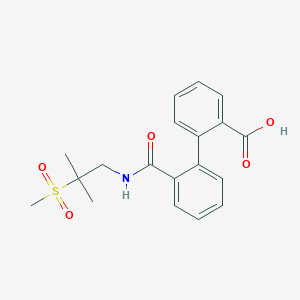 2-[2-[(2-Methyl-2-methylsulfonylpropyl)carbamoyl]phenyl]benzoic acid