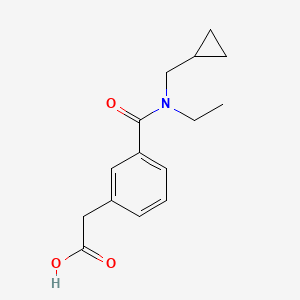 2-[3-[Cyclopropylmethyl(ethyl)carbamoyl]phenyl]acetic acid