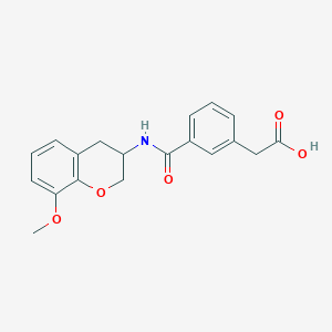 2-[3-[(8-methoxy-3,4-dihydro-2H-chromen-3-yl)carbamoyl]phenyl]acetic acid