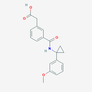 2-[3-[[1-(3-Methoxyphenyl)cyclopropyl]carbamoyl]phenyl]acetic acid