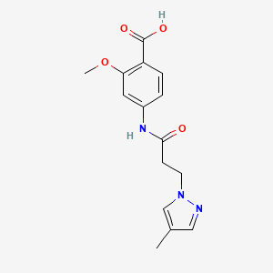 2-Methoxy-4-[3-(4-methylpyrazol-1-yl)propanoylamino]benzoic acid