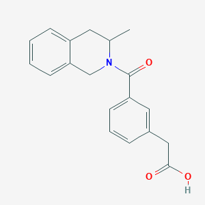 2-[3-(3-methyl-3,4-dihydro-1H-isoquinoline-2-carbonyl)phenyl]acetic acid