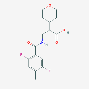 3-[(2,5-Difluoro-4-methylbenzoyl)amino]-2-(oxan-4-yl)propanoic acid