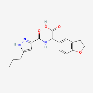 2-(2,3-dihydro-1-benzofuran-5-yl)-2-[(5-propyl-1H-pyrazole-3-carbonyl)amino]acetic acid