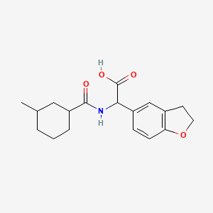 2-(2,3-Dihydro-1-benzofuran-5-yl)-2-[(3-methylcyclohexanecarbonyl)amino]acetic acid