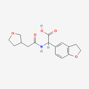 2-(2,3-Dihydro-1-benzofuran-5-yl)-2-[[2-(oxolan-3-yl)acetyl]amino]acetic acid