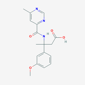 3-(3-Methoxyphenyl)-3-[(6-methylpyrimidine-4-carbonyl)amino]butanoic acid