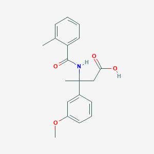 3-(3-Methoxyphenyl)-3-[(2-methylbenzoyl)amino]butanoic acid