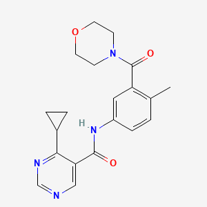 4-cyclopropyl-N-[4-methyl-3-(morpholine-4-carbonyl)phenyl]pyrimidine-5-carboxamide