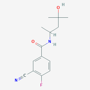 3-cyano-4-fluoro-N-(4-hydroxy-4-methylpentan-2-yl)benzamide