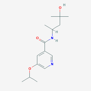 N-(4-hydroxy-4-methylpentan-2-yl)-5-propan-2-yloxypyridine-3-carboxamide