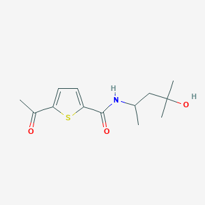 5-acetyl-N-(4-hydroxy-4-methylpentan-2-yl)thiophene-2-carboxamide