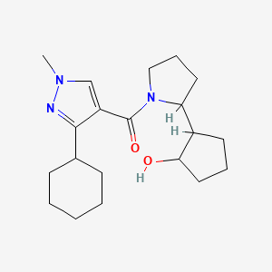 (3-Cyclohexyl-1-methylpyrazol-4-yl)-[2-(2-hydroxycyclopentyl)pyrrolidin-1-yl]methanone