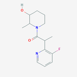 2-(3-Fluoropyridin-2-yl)-1-(3-hydroxy-2-methylpiperidin-1-yl)propan-1-one