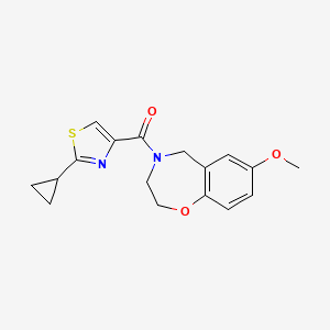 (2-cyclopropyl-1,3-thiazol-4-yl)-(7-methoxy-3,5-dihydro-2H-1,4-benzoxazepin-4-yl)methanone