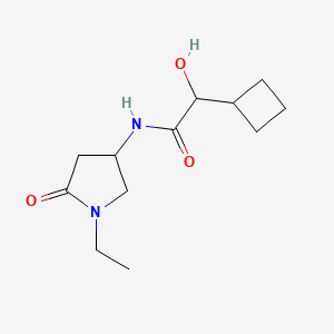 2-cyclobutyl-N-(1-ethyl-5-oxopyrrolidin-3-yl)-2-hydroxyacetamide