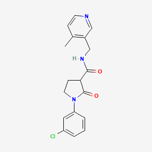 1-(3-chlorophenyl)-N-[(4-methylpyridin-3-yl)methyl]-2-oxopyrrolidine-3-carboxamide