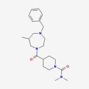 4-(4-benzyl-6-methyl-1,4-diazepane-1-carbonyl)-N,N-dimethylpiperidine-1-carboxamide