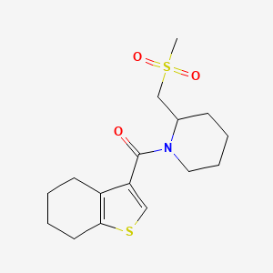 [2-(Methylsulfonylmethyl)piperidin-1-yl]-(4,5,6,7-tetrahydro-1-benzothiophen-3-yl)methanone