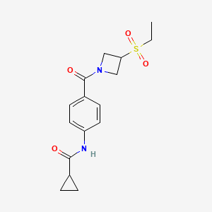 N-[4-(3-ethylsulfonylazetidine-1-carbonyl)phenyl]cyclopropanecarboxamide