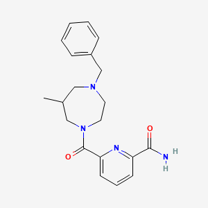 6-(4-Benzyl-6-methyl-1,4-diazepane-1-carbonyl)pyridine-2-carboxamide