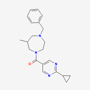 (4-Benzyl-6-methyl-1,4-diazepan-1-yl)-(2-cyclopropylpyrimidin-5-yl)methanone