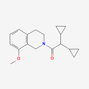 2,2-dicyclopropyl-1-(8-methoxy-3,4-dihydro-1H-isoquinolin-2-yl)ethanone