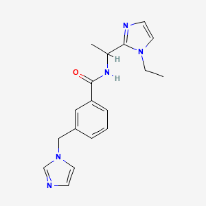 N-[1-(1-ethylimidazol-2-yl)ethyl]-3-(imidazol-1-ylmethyl)benzamide